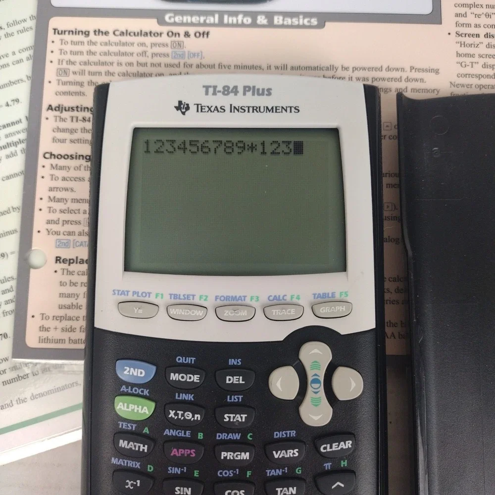 Texas Instruments TI-84 Plus Graphing Calculator w/ Slide Cover Tested Works